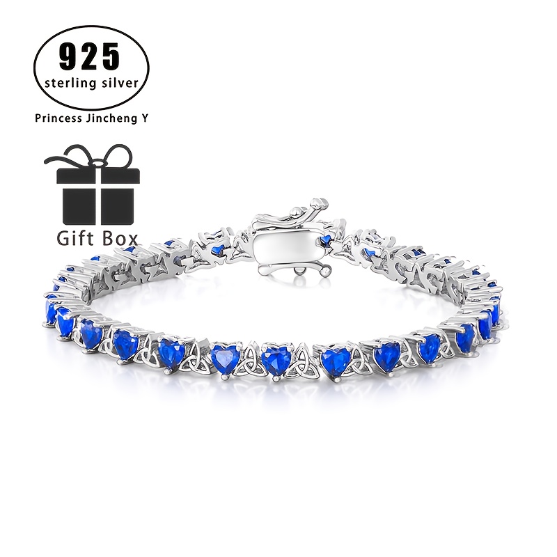 Women's 925 Sterling Silver Sparkling Zirconia Bracelet — Stylish Gift